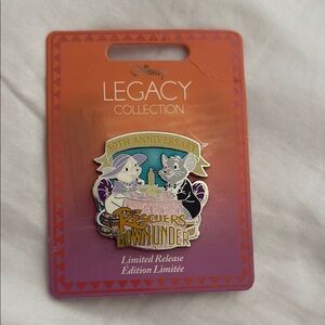 Disney Legacy Collection Rescuers Down Under Pin with Purple and Yellow Accents